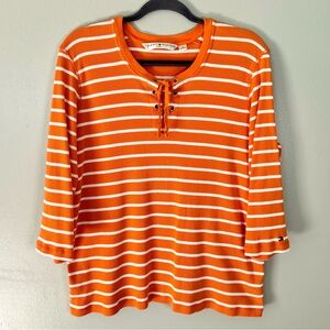 Tommy Hilfiger Orange Striped Top